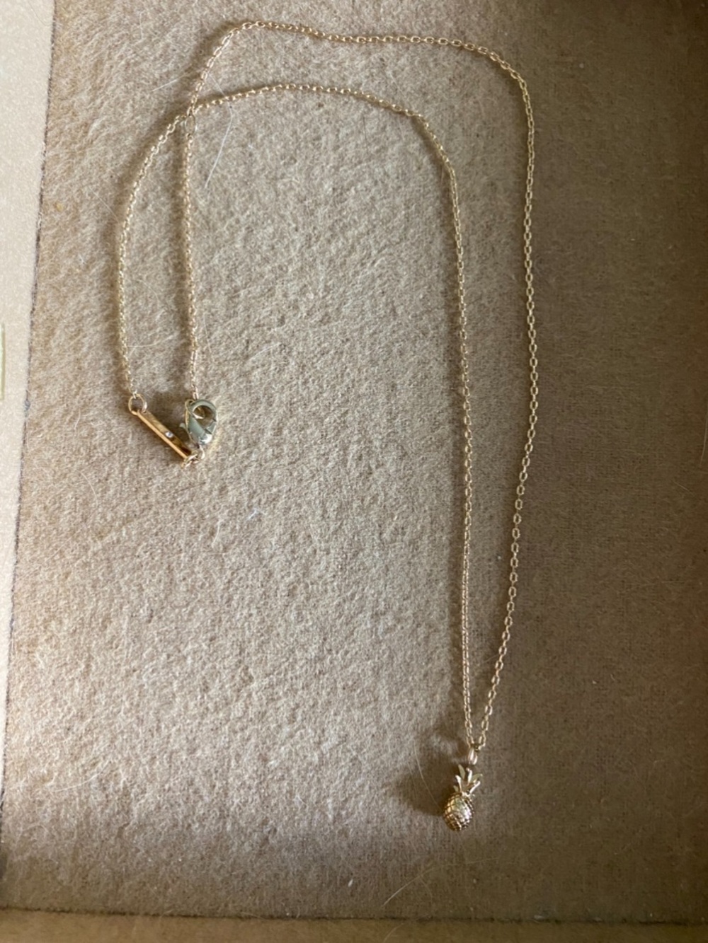 Unwritten Gold Pineapple Charm Necklace